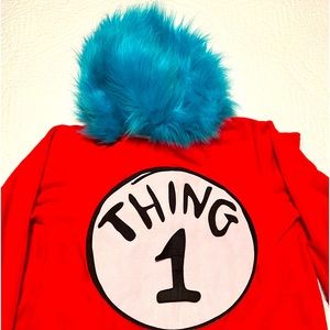 Dr. Seuss Thing 1 or 2 Costume and Wig